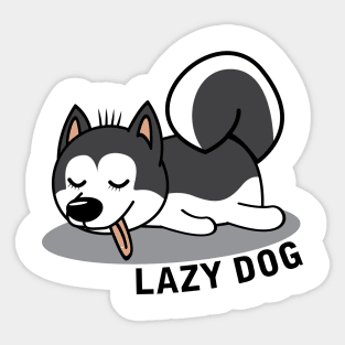 lazy dog Sticker